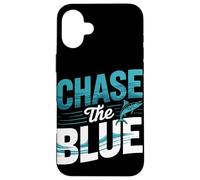 Chase The Blue Marlin Deep Sea Angler Fishing Case for iPhone 16 Plus