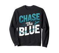 Chase The Blue Marlin Deep Sea Angler Fishing Sweatshirt