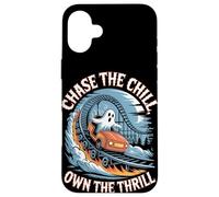Chase the Chill Own the Thrill Halloween Case for iPhone 16 Plus