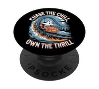 Chase the Chill Own the Thrill Halloween PopSockets Adhesive PopGrip