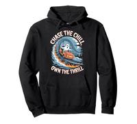 Chase the Chill Own the Thrill Halloween Pullover Hoodie