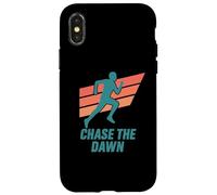 Chase the Dawn Runner Retro 70s 80s Case for iPhone X/XS
