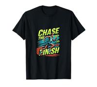 Chase The Finish Running Motivation Athlete Design T-Shirt