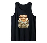 Chase The Horizon Vintage Adventure Motorcycle Retro Design Tank Top