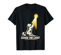 Chase The Light Dog Faith Inspirational Retro Design T-Shirt