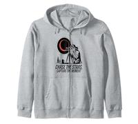 Chase the Stars Astrophotography Night Sky Explorer Theme Zip Hoodie
