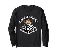 chase the summit camping, hiking mountain climbers dream Long Sleeve T-Shirt