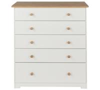 Chase White 5 Drawer Chest