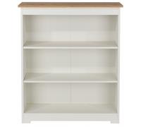 Chase White Low Wide Bookcase