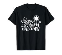 Chase Your Dreams Motivational Quote Value Graphic T-Shirt, Men, Black, M