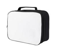 Chashaobo Customizable Blank Lunch Bag & Storage Tote Makeup Cosmetic Organizer- Removable Front Panel for Easy Heat Press, Perfect for DIY Personalized Gifts, Work, School (Black)