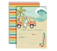 Chasing A Wave Summer Surfs Up Fun Birthday Party Invitations, 20 5"x7" Fill in Cards with Twenty White Envelopes by AmandaCreation