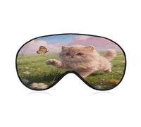 Chasing Butterflies Sleep Mask Block Light Eye Sleep Shade Cover Comfortable Lightweight Sleeping Blindfold Soft Breathable Night Eye Cover Adjustable Band Eye Mask for Men Women