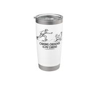 Chasing Chickens is My Cardio Hen Lover Backyard Flock Gift Stainless Steel Insulated Tumbler