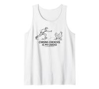 Chasing Chickens is My Cardio Hen Lover Backyard Flock Gift Tank Top