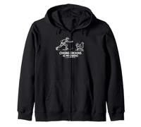 Chasing Chickens Is My Cardio Hen Lover Backyard Flock Gift Zip Hoodie