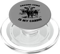 CHASING COWS IS MY CARDIO - Fun Farming PopSockets PopGrip for MagSafe