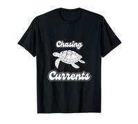 Chasing Currents Sea Turtle Ocean Diving Design T-Shirt