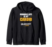 Chasing deadlines is my cardio. Time Management ... a myth Zip Hoodie