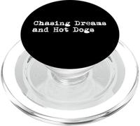 Chasing Dreams and Hot Dogs Funny Hot Dog Minimalist PopSockets PopGrip for MagSafe