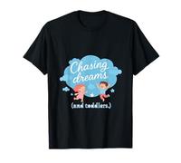 Chasing Dreams (and Toddlers) Mom Life Graphic T-Shirt