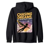 Chasing Dreams Just Like My Favorite Heroes Shonen Zip Hoodie