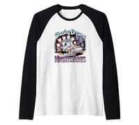 Chasing Dreams Mostly Nightmares Funny Sleep Humor Raglan Baseball Tee