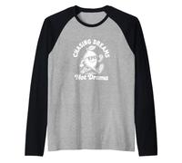 Chasing Dreams Not Drama Lemon Motivational Quote Raglan Baseball Tee