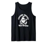 Chasing Dreams Not Drama Lemon Motivational Quote Tank Top