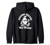Chasing Dreams Not Drama Lemon Motivational Quote Zip Hoodie
