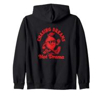 Chasing Dreams Not Drama Lemon Motivational Quote Zip Hoodie