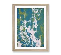 Chasing Eternity Abstract Framed Print for Living Room Bedroom Home Office Décor, Wall Art Picture Ready to Hang, Oak A4 Frame (34 x 25 cm)