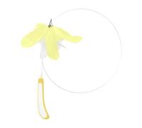 Chasing & Exercising Interactive Natural Feather Wand for Indoor Cats - Funny Cat Feather Toy for Playful Interaction