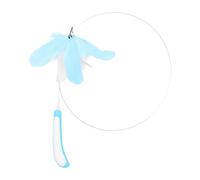Chasing & Exercising Interactive Natural Feather Wand for Indoor Cats - Funny Cat Feather Toy for Playful Interaction