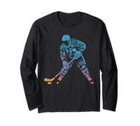 Chasing Goals & Trophy Ice Hockey Player Winter Sports Long Sleeve T-Shirt