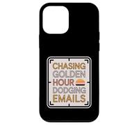 Chasing Golden Hour Dodging Emails - Witty Humor Case for iPhone 12 mini