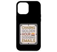 Chasing Golden Hour Dodging Emails - Witty Humor Case for iPhone 12 Pro Max