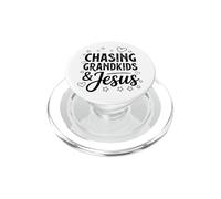 Chasing Grandkids And Jesus Grandma Quote PopSockets PopGrip for MagSafe