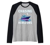 Chasing Horizons Cruise Ship Nautical Adventure Raglan Baseball Tee