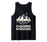 Chasing Horizons Night Hiking Mountain Moon Stars Tank Top