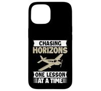 Chasing Horizons one Lesson at a Time Flight Instructor Case for iPhone 15
