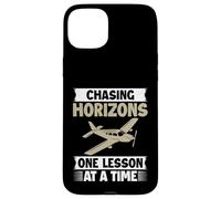 Chasing Horizons one Lesson at a Time Flight Instructor Case for iPhone 15 Plus