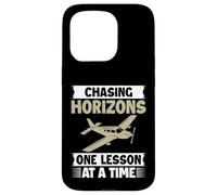 Chasing Horizons one Lesson at a Time Flight Instructor Case for iPhone 15 Pro