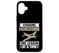 Chasing Horizons one Lesson at a Time Flight Instructor Case for iPhone 16 Plus