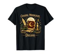 Chasing Moonlight Dreams Vintage Celestial Book T-Shirt