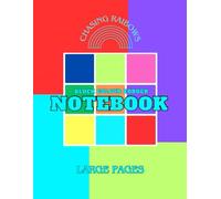 Chasing Rainbows Block Colour Border Notebook: Large Unlined Pages Featuring Bright & Bold Coloured Borders