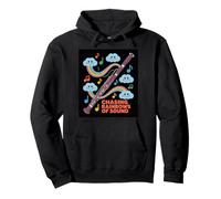 Chasing Rainbows of Sound Bassoon Rainbow Clouds Design Pullover Hoodie