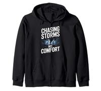 Chasing Storms Not Comfort Tornado Storm Chaser Zip Hoodie