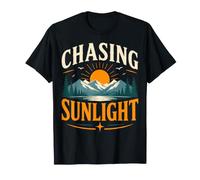 Chasing Sunlight Mountain Sunset Hiking T-Shirt