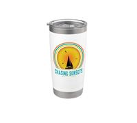 Chasing Sunsets and Horizons for Sunset Sailing Stainless Steel Insulated Tumbler